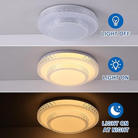 LED Ceiling Light 60W,3 Colors Modern Led Ceiling Lights  For Bedroom Living Room Dining Room(40cm)