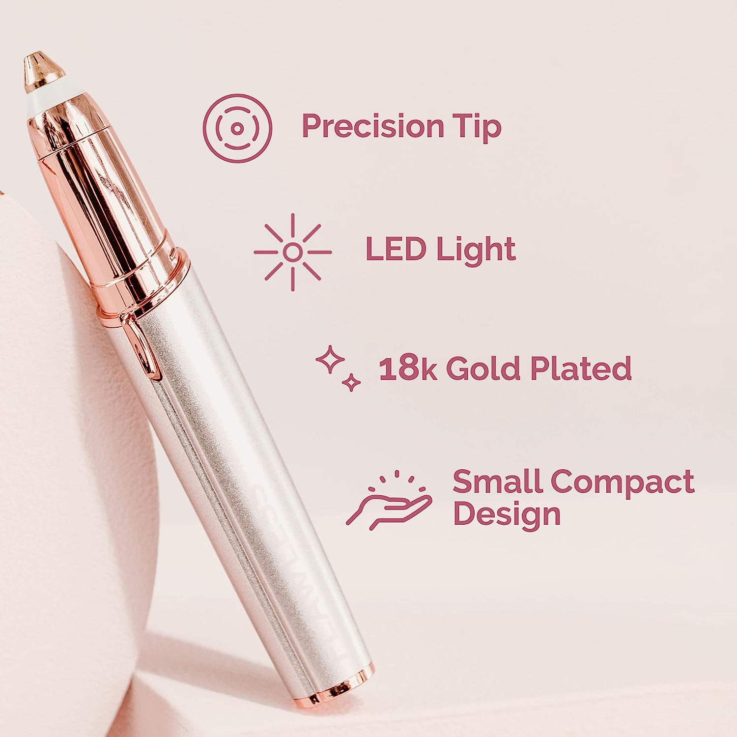 Finishing Touch Flawless Next Generation Brows, Eyebrow Hair Trimmer – AA Battery Included, White