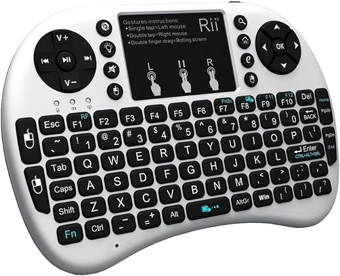 Mini Wireless Keyboard with 7 Colors RGB Backlit and Touchpad, Seamless Connectivity, Ideal for Smart TV, PC, Laptops, and More