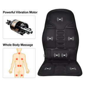 Back Massager for Chair, Massage Cushion with Heat, Chair Massager for Neck, Back, Shoulders, Height Adjustable Massage Seat, Gifts for Parents, Use at Home & Office