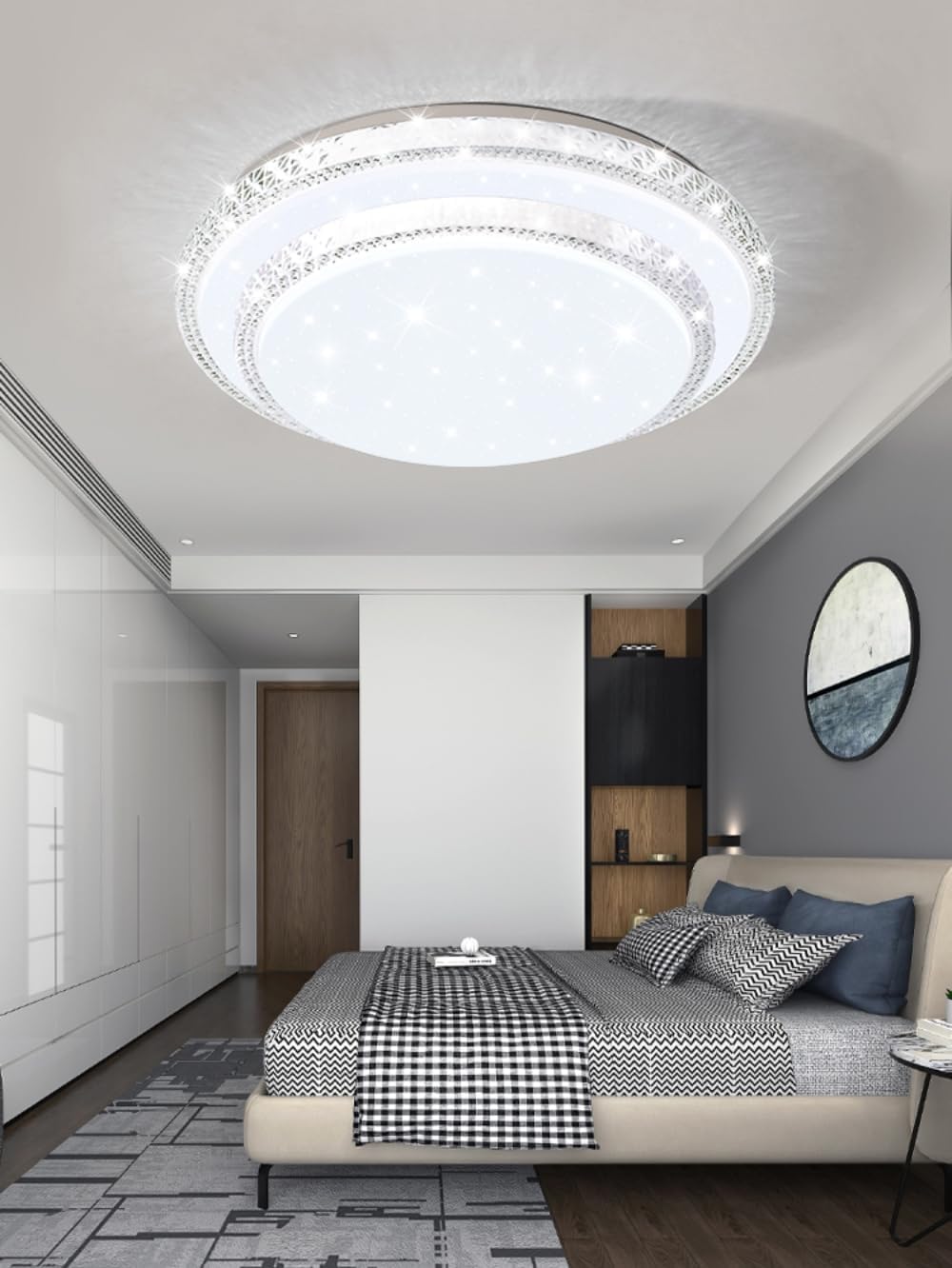 LED Ceiling Light 60W,3 Colors Modern Led Ceiling Lights  For Bedroom Living Room Dining Room(40cm)