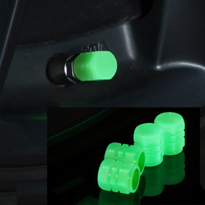 Luminous Valve Caps, 4 Pcs Fluorescent Car Valve Caps, Universal Tire Valve Stem Covers for Car Truck Motorcycles Bike